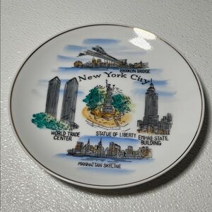 New York City Souvenir Plate Vintage from the 1960s
